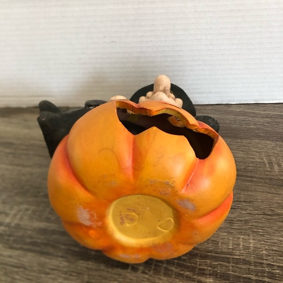 Vtg Halloween Witch and Jack O’Lantern Candle Holder - Picture 14 of 16